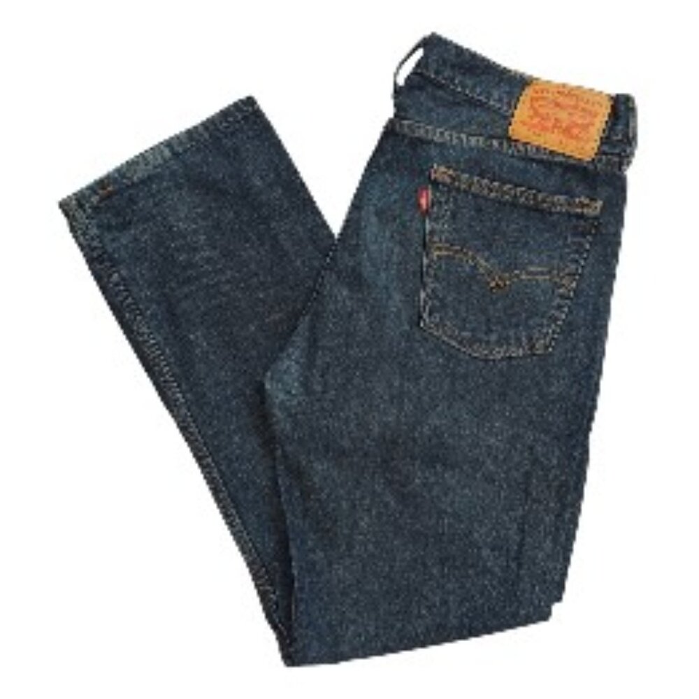 MENS LEVI'S 514 DARK WASH STRAIGHT FIT BLUE JEANS (34X31)